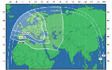 Express AM22 Ku-band coverage area 1